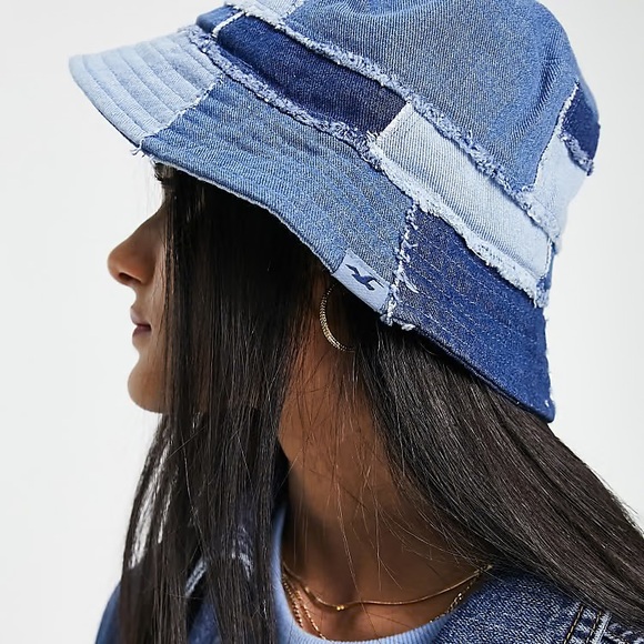 Denim Patchwork Bucket Hat - Picture 1 of 2
